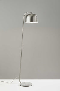 10" X 23"  X 60" Brushed Steel Metal Floor Lamp