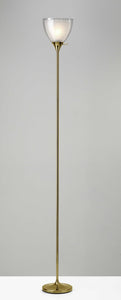 8" X 8" X 72" Gold Metal Torchiere