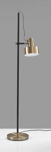 10" X 14" X 56.5" Brass Metal Floor Lamp