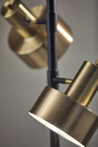 18.5" X 11" X 66.5" Brass Metal Tree Lamp