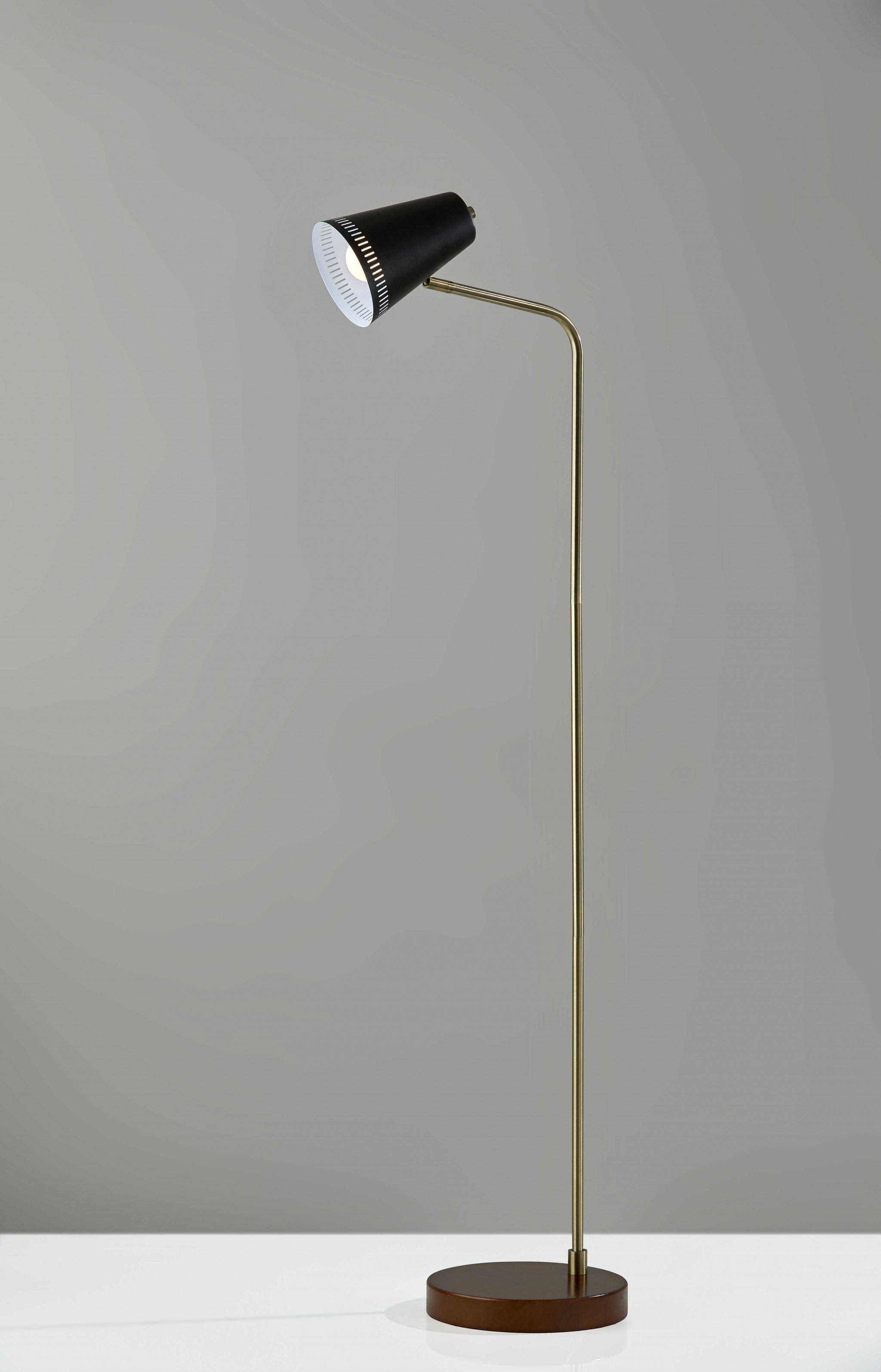 10" X 18"  X 55"  Black Metal Floor Lamp