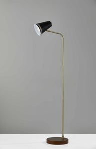 10" X 18"  X 55"  Black Metal Floor Lamp