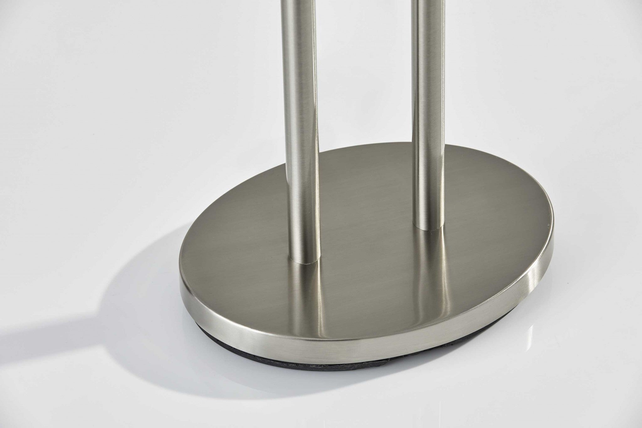 19" X 9" X 62" Brushed steel Metal Floor Lamp