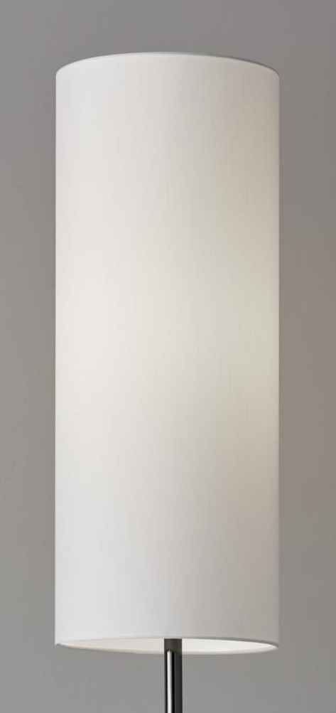 Dramatic Floor Lamp Bell Shaped Base in Black Nickel Finish Metal