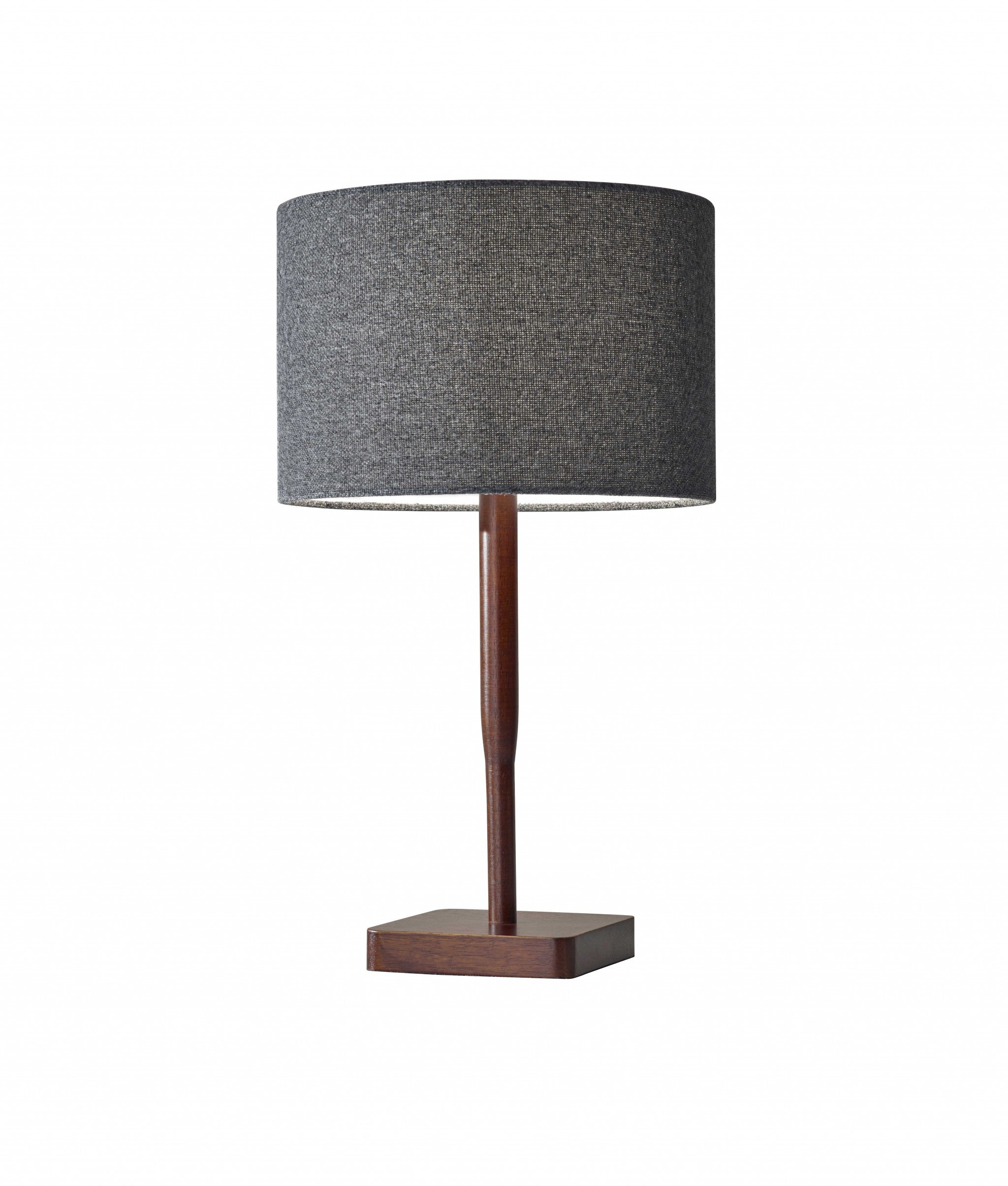 8" X 8" X 21" Walnut Wood Table Lamp