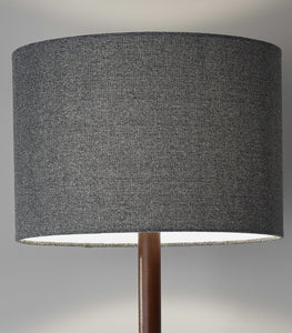 16" X 16" X 58.5" Walnut Wood Floor Lamp