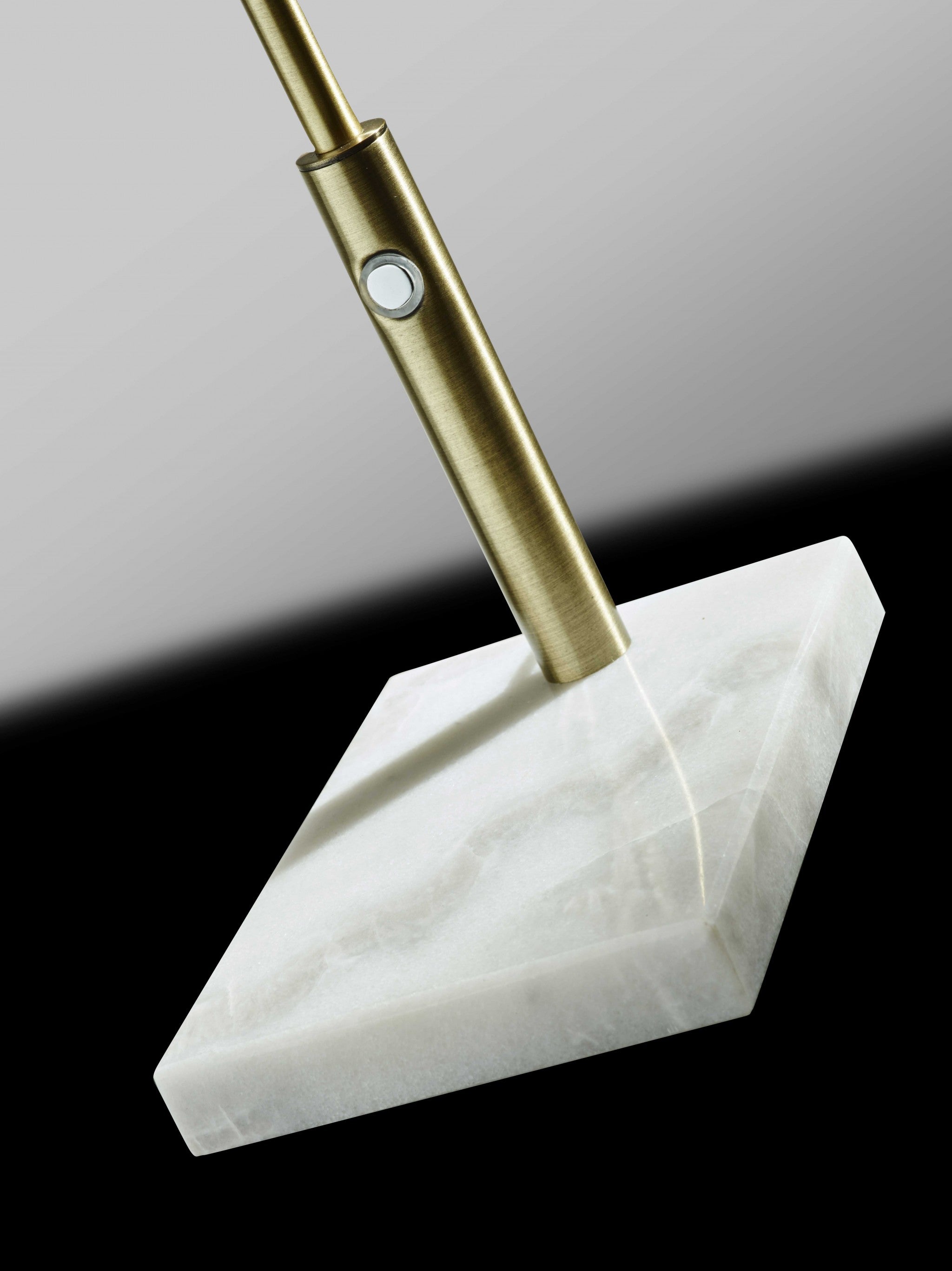 5" X 22"  X 16" - 26" Brass Metal LED Desk Lamp