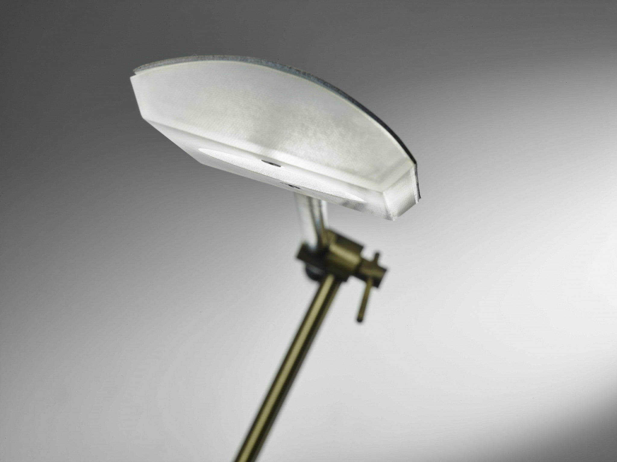 8" X 30"  X 46.5" - 61" Brass Metal LED Floor Lamp