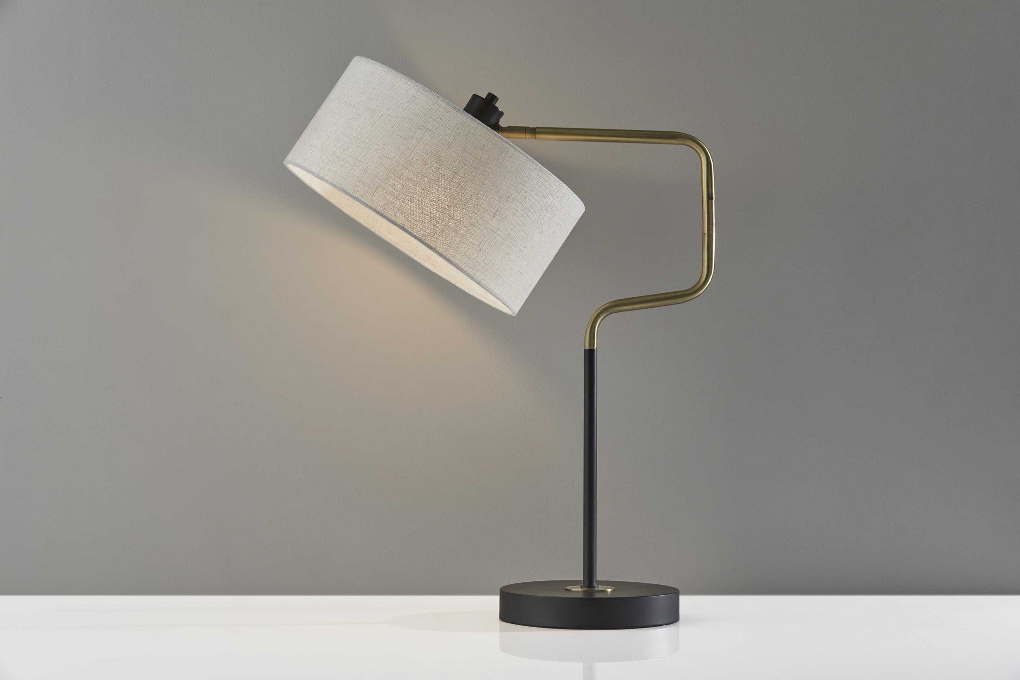 13" X 18-29" X 24"-25.5" Black Metal Table Lamp