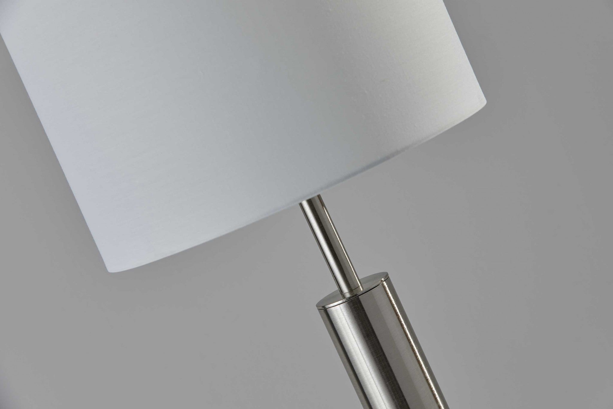 10.5" X 10.5" X 58" Brushed steel Metal Floor Lamp