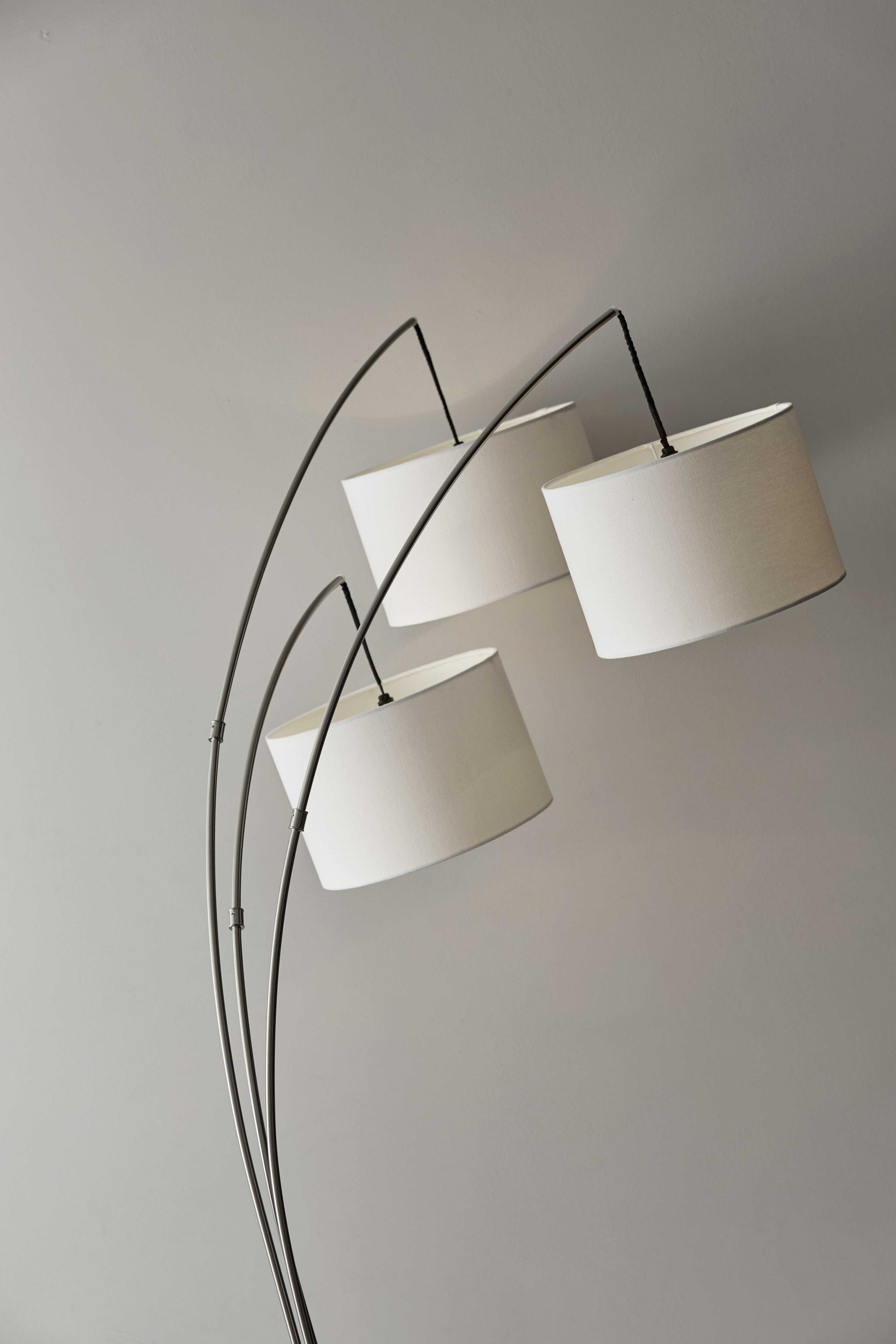 44" X 43" X 74" Brushed steel Metal Arc Lamp