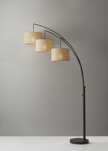 44" X 43" X 74" Bronze Metal Arc Lamp