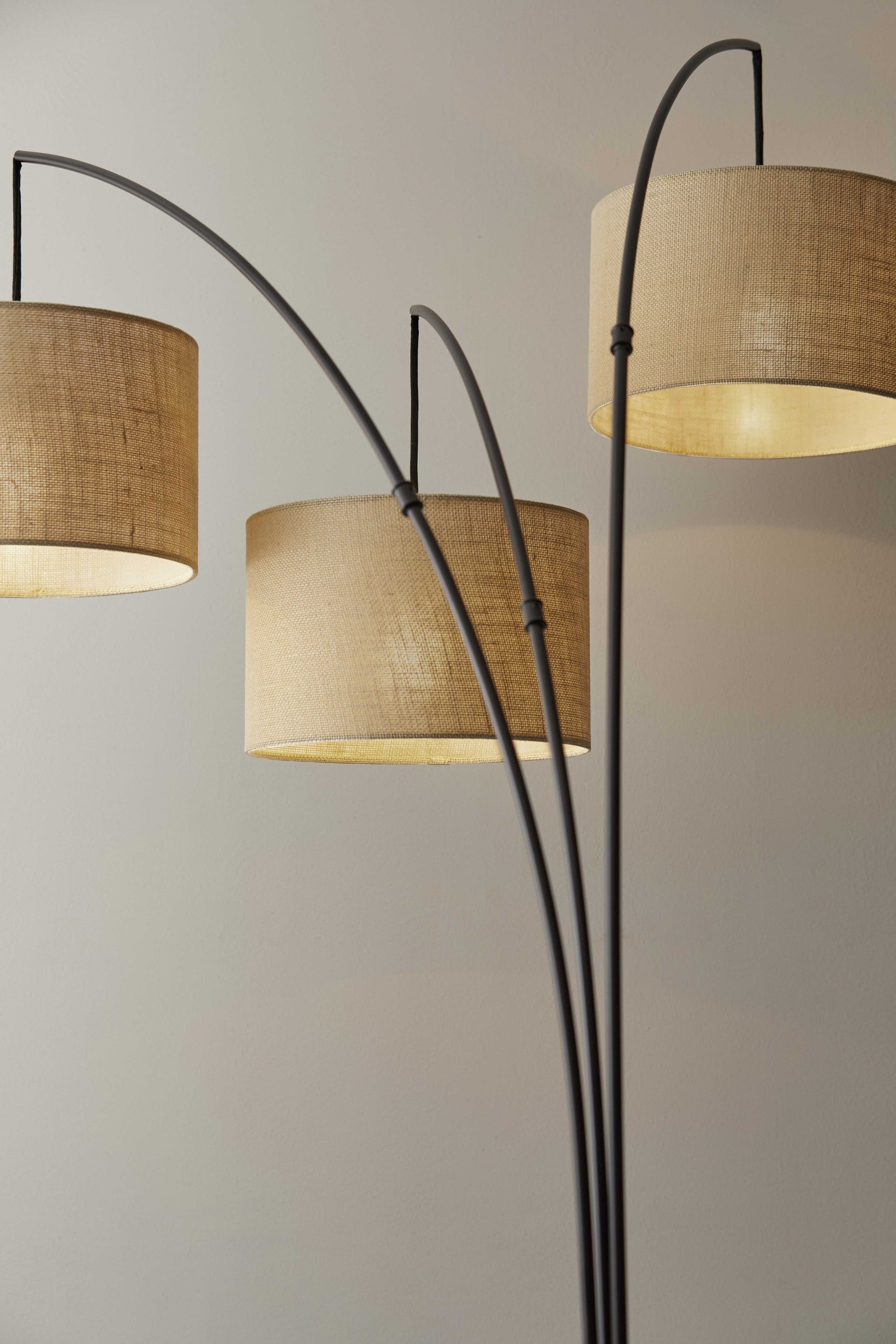 44" X 43" X 74" Bronze Metal Arc Lamp