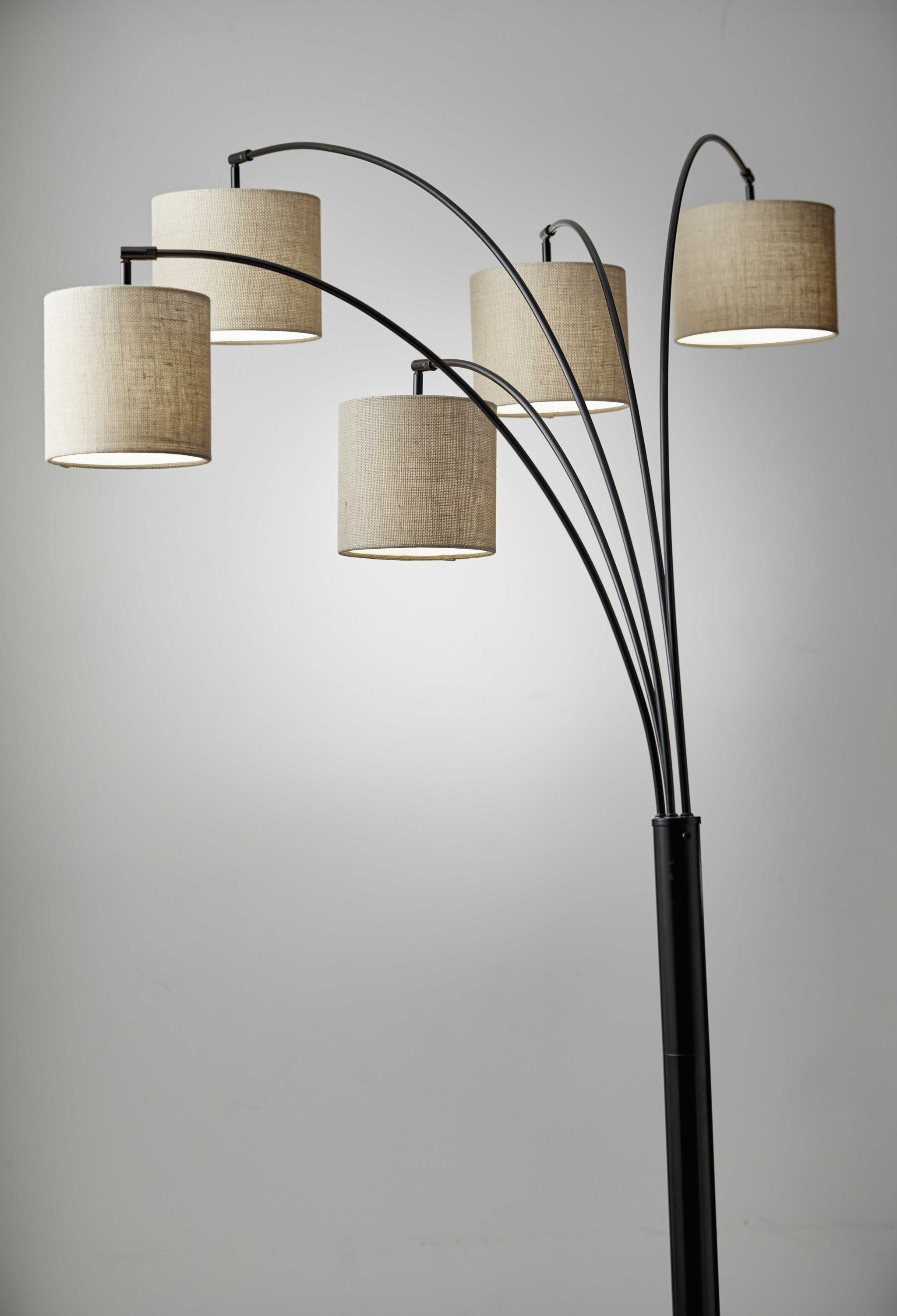 44"  X 42"  X 82" Bronze Metal 5-Arm Arc Lamp