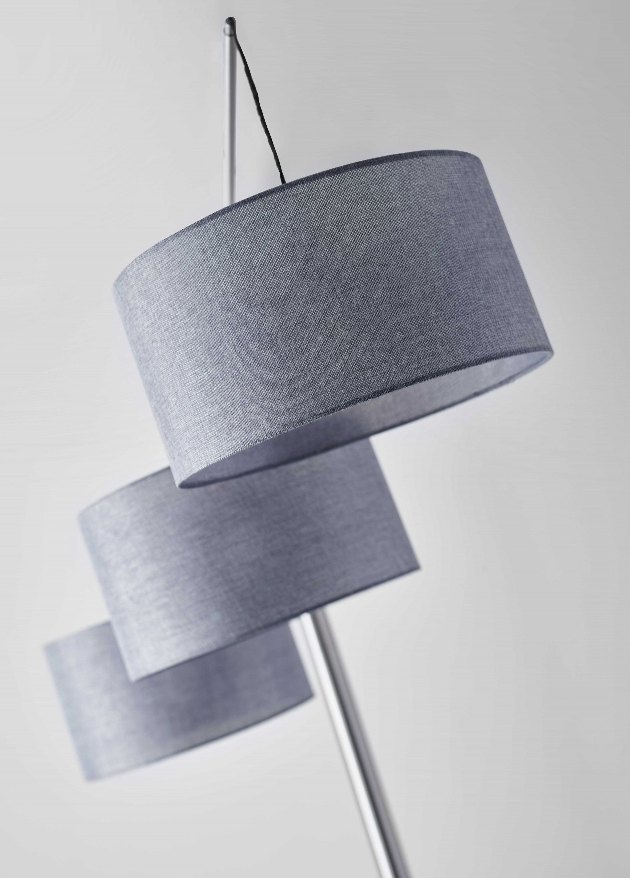 71" X 61.75" X 91" Brushed Steel Metal Arc Lamp