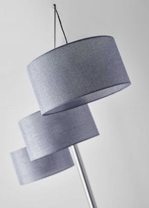 71" X 61.75" X 91" Brushed Steel Metal Arc Lamp