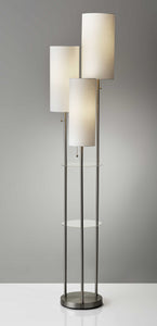 14" X 14" X 68" Brushed steel Shade Floor Lamp