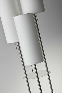 14" X 14" X 68" Brushed steel Shade Floor Lamp