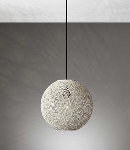 11" X 11" X 10" Natural Shade Small Pendant Light