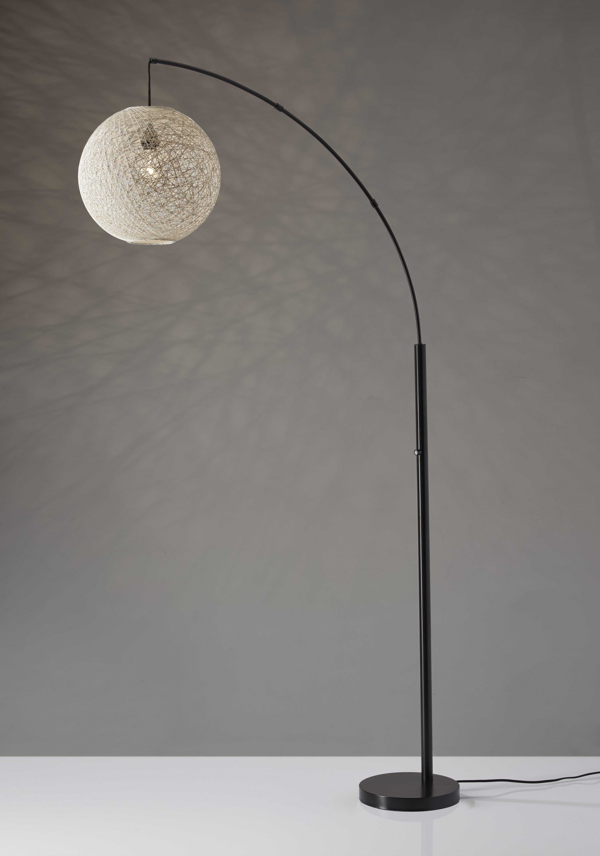14" X 40" X 76.5" Bronze Metal Arc Lamp