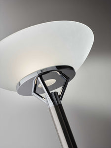 18" X 18" X 71.5" Brushed steel Metal 300W Torchiere