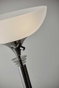14" X 14" X 71.5" Black Metal 300W Torchiere
