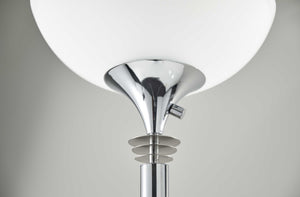 14" X 14" X 71.5" Chrome Metal 300W Torchiere