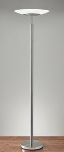18" X 18" X 72" Brushed steel Metal LED Torchiere