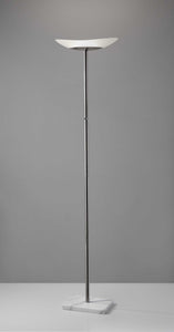 16" X 16" X 71" Brushed steel Metal LED Torchiere