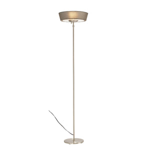 16" X 16" X 71" Brushed steel Metal 300W Torchiere