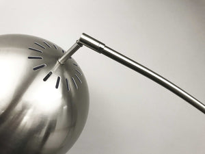12.5" X 42" X 78" Brushed steel Metal Arc Lamp