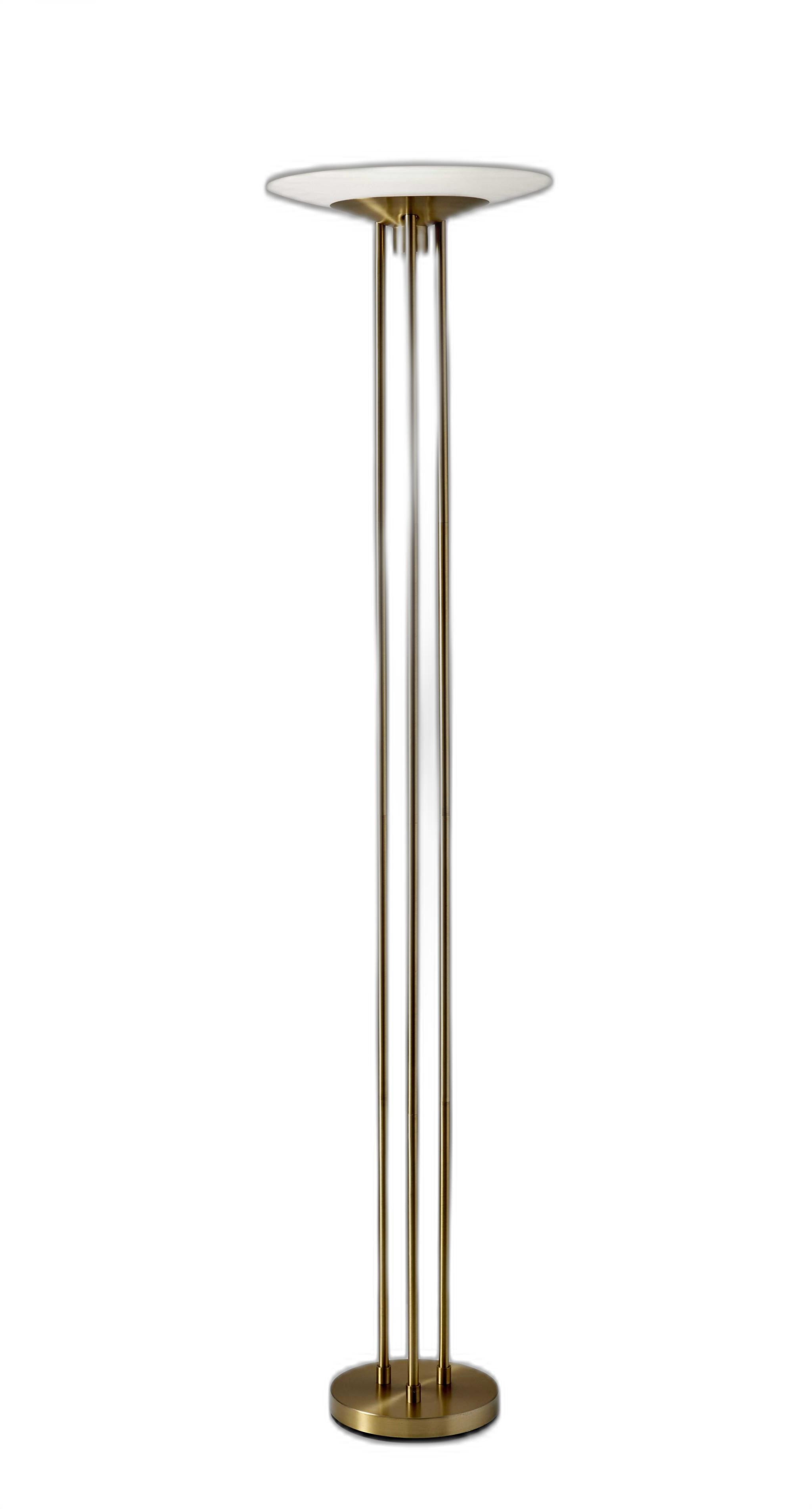 Triple Leg Brass Metal LED Torchiere