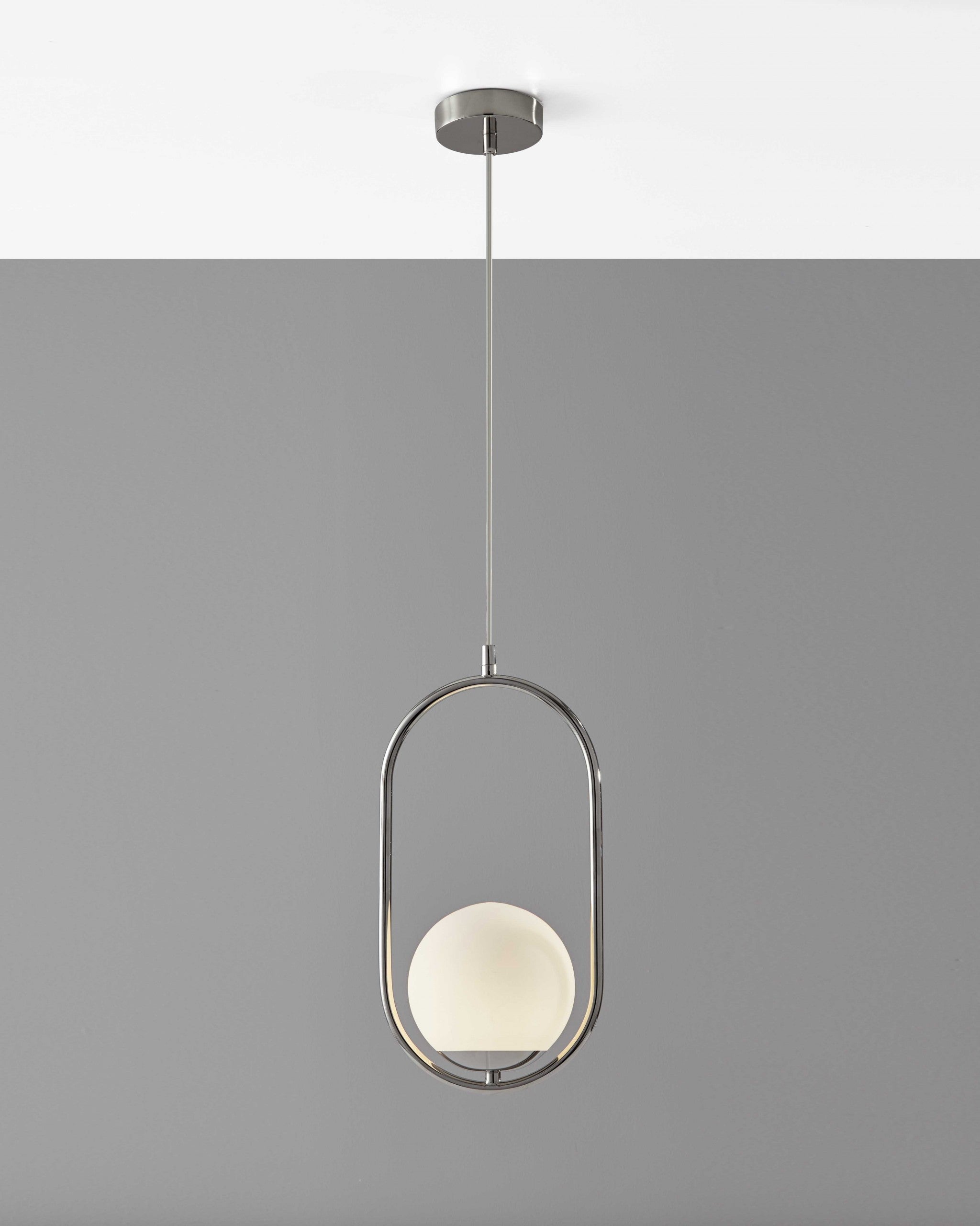 8" X 6" X 15" Black Metal LED Pendant