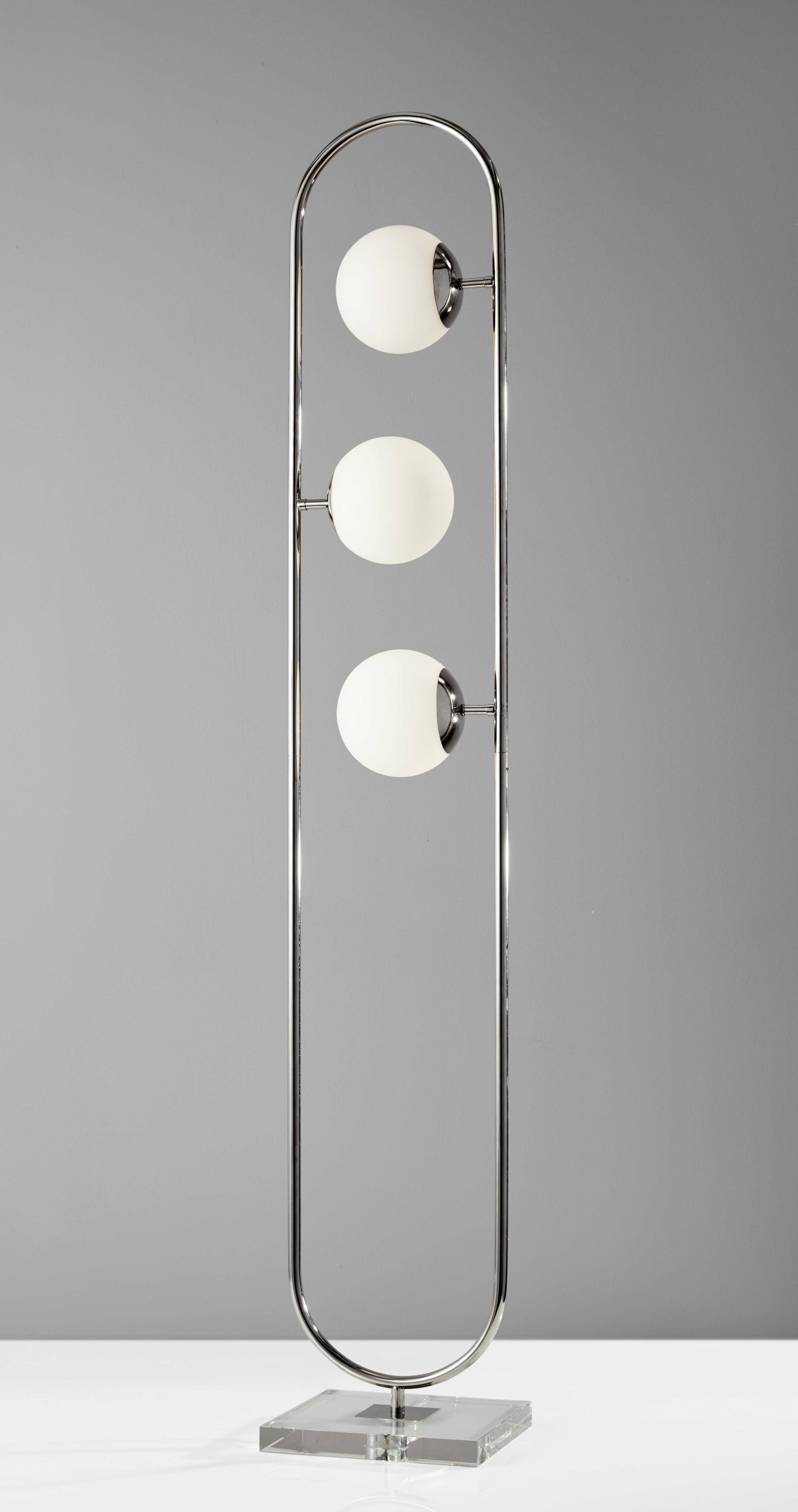 10.5" X 10" X 61" Black Metal LED Floor Lamp