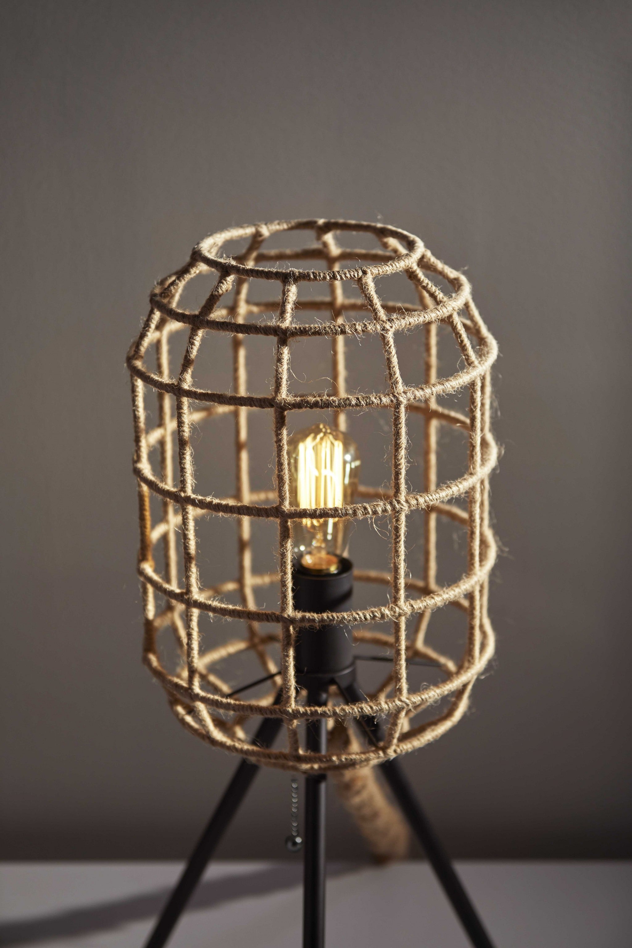 12.25" X 12.25" X 25" Black Shade Table Lamp