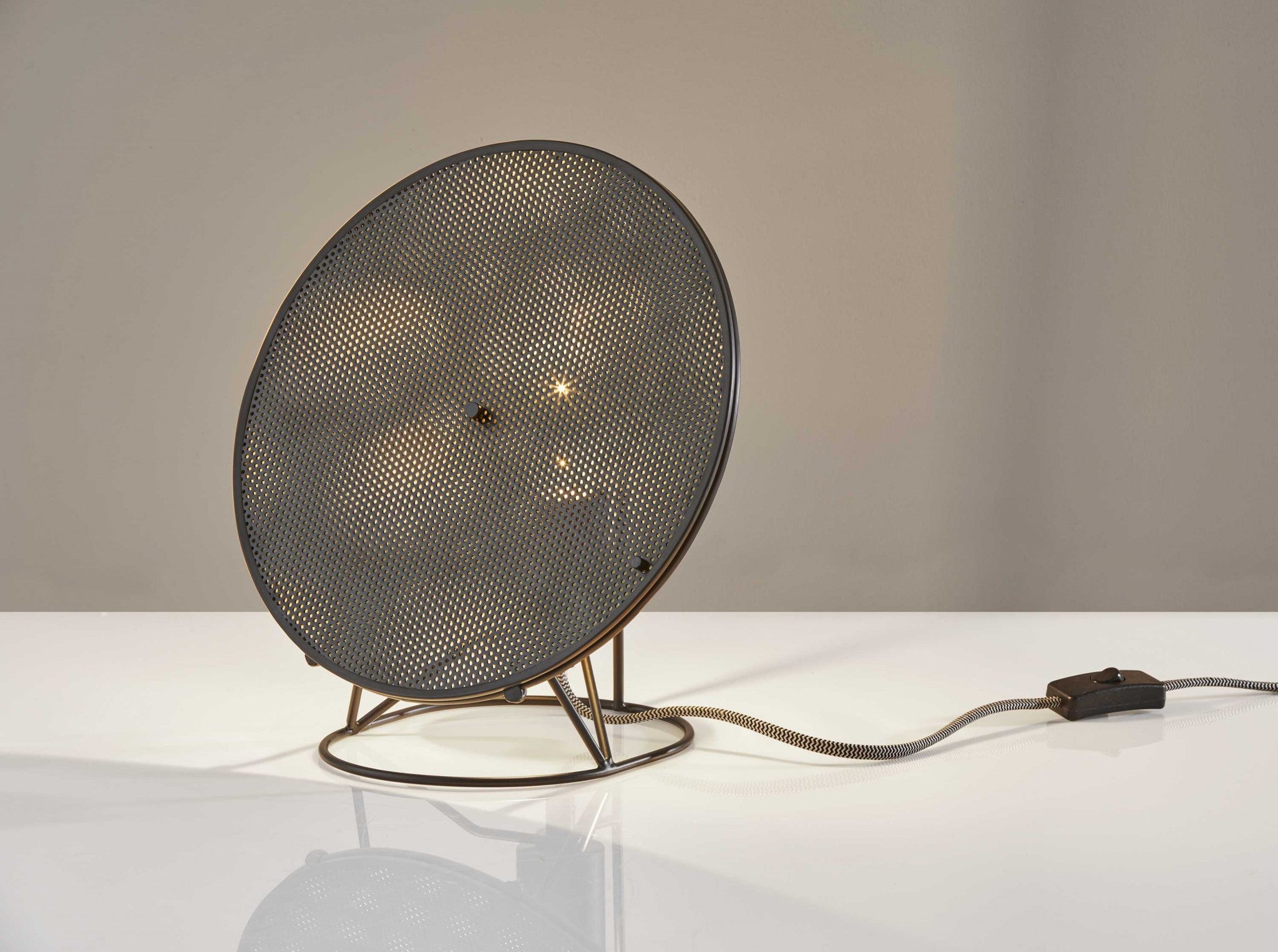 11.5" X 8.25" X 12" Black Metal Table Lantern