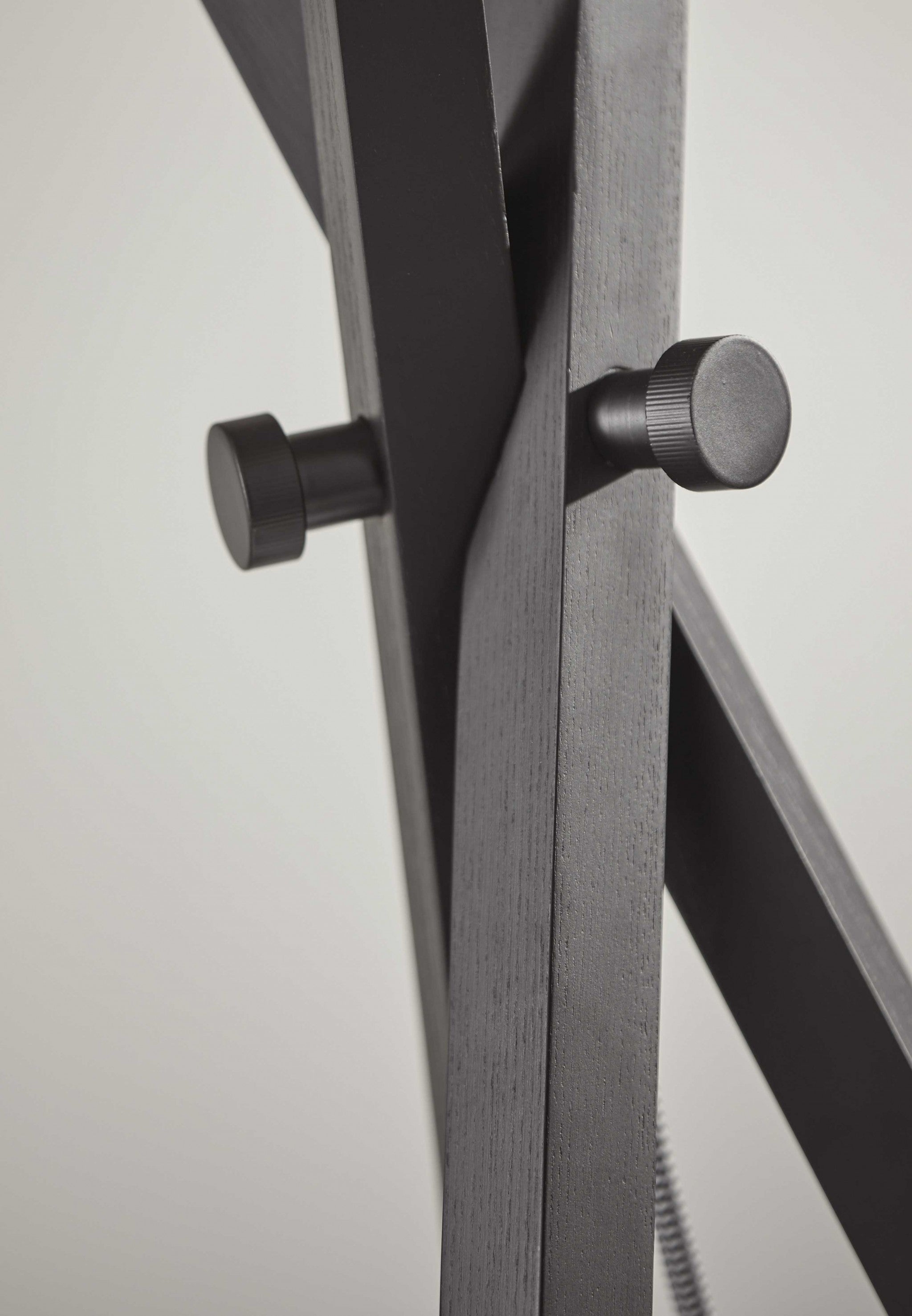 15" X 15" X 26.5" Black Wood Metal Table Lamp