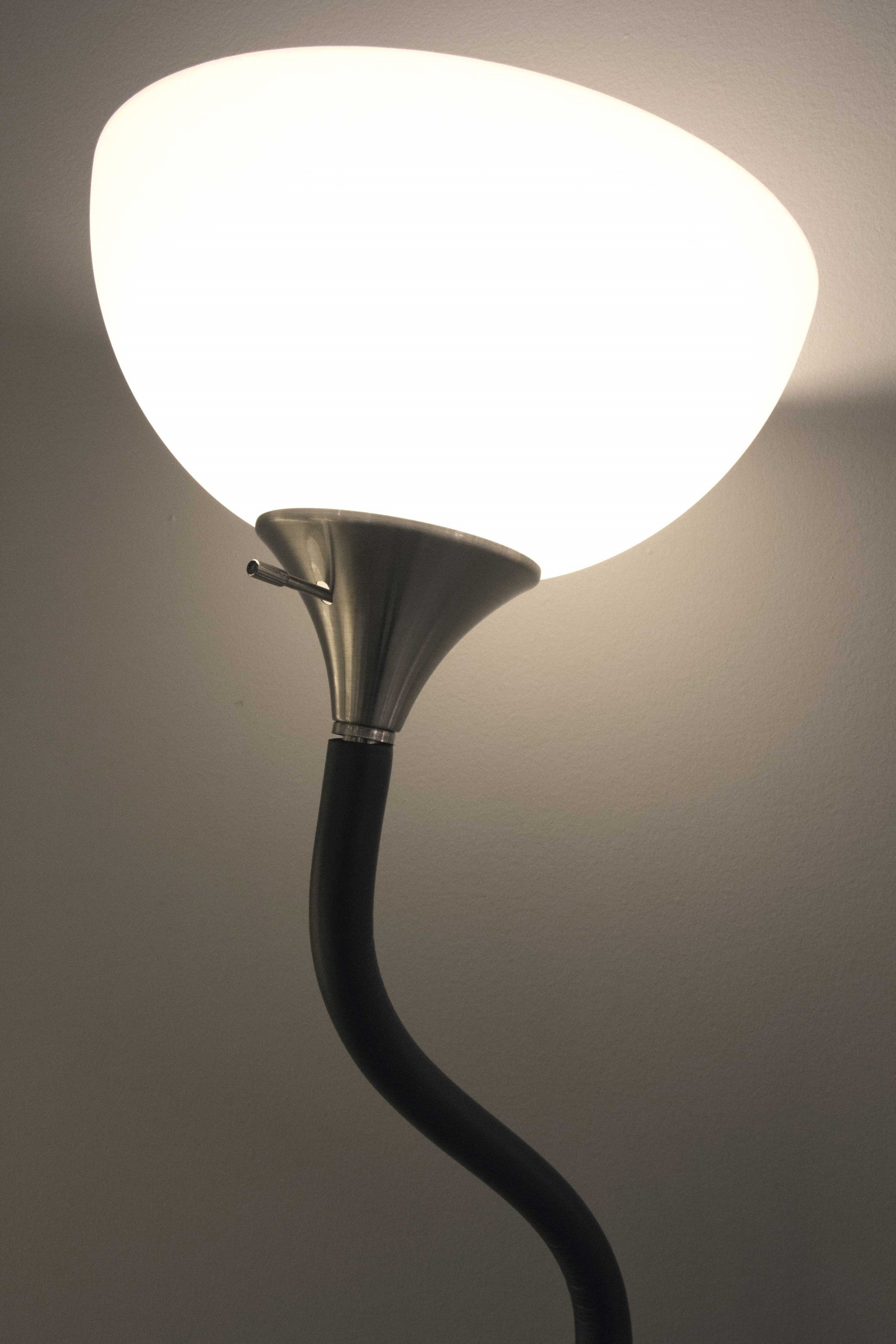 11" X 25" X 71" Black Metal Floor Lamp