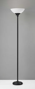 13.75" X 13.75" X 71" Black Metal 300W Torchiere