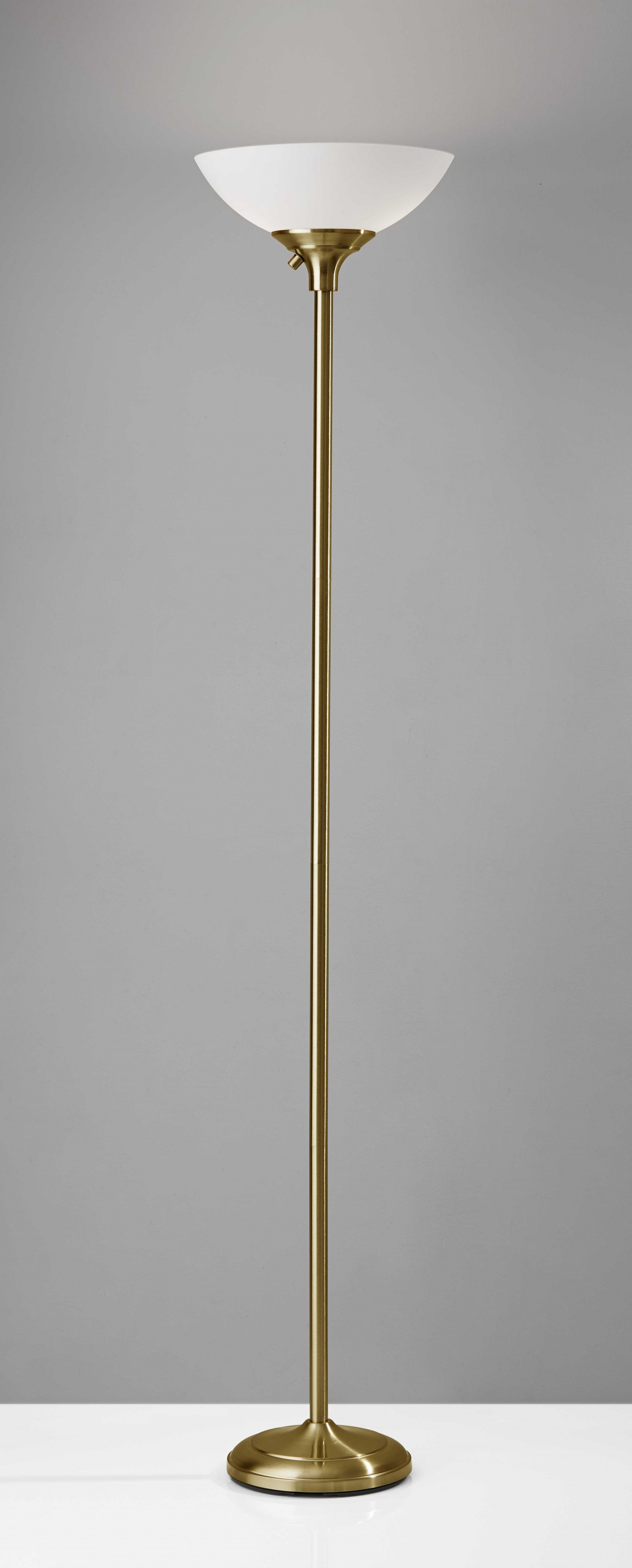 13.75" X 13.75" X 71" Brass Metal 300W Torchiere