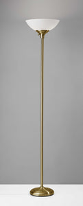 13.75" X 13.75" X 71" Brass Metal 300W Torchiere