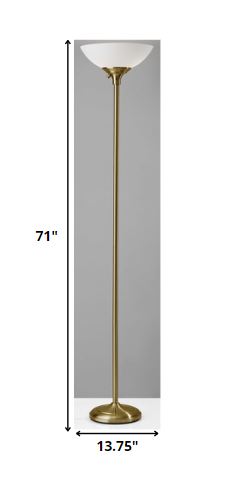 Tailored Black Metal Torchiere with Bright Illumination