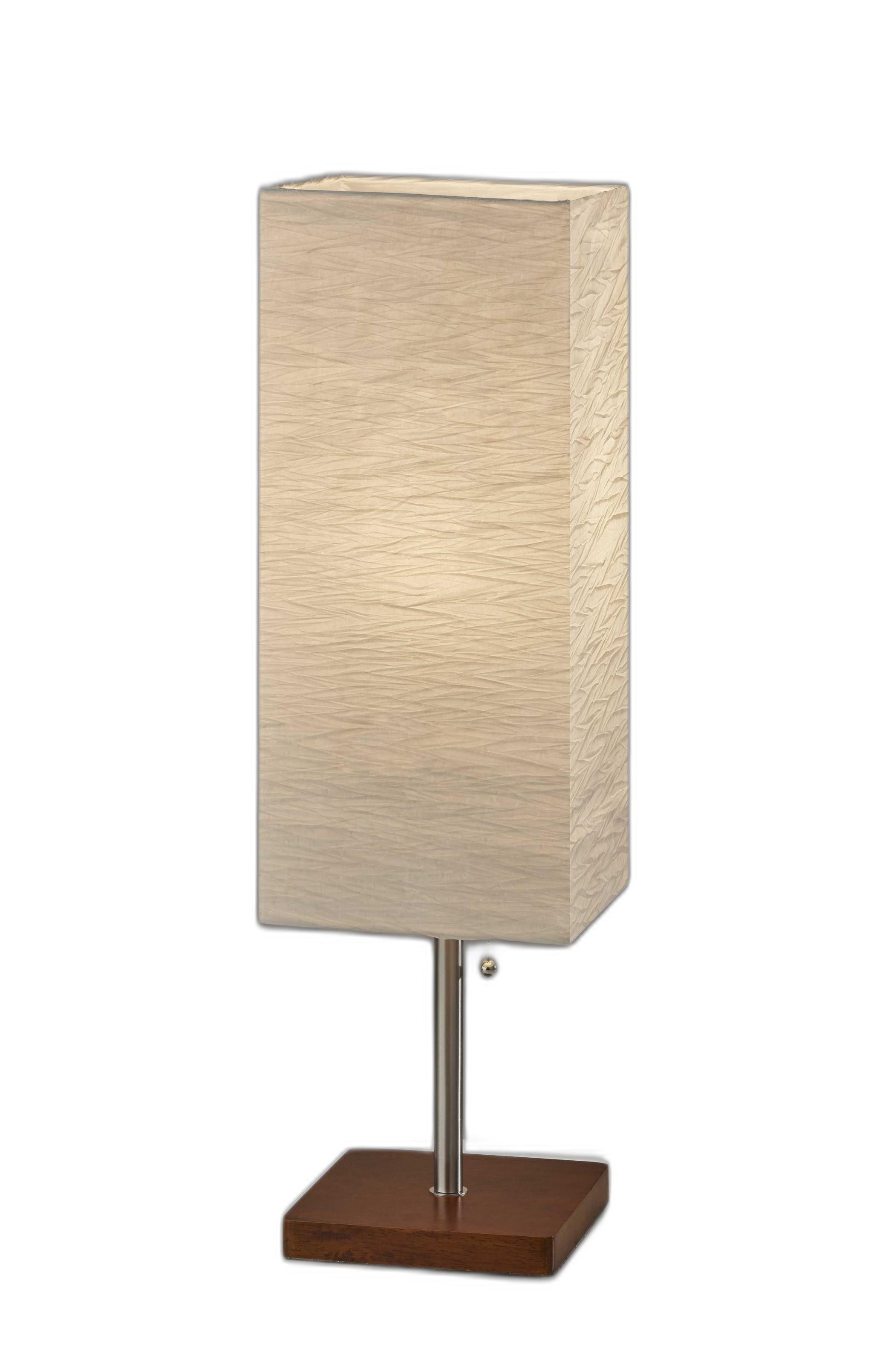 Wildside Paper Shade with Natural Wood Table Lamp