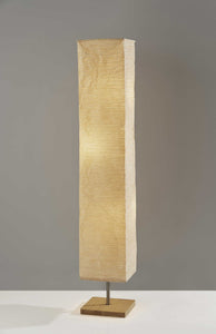 11" X 11" X 58" Natural Wood Metal Floorchiere