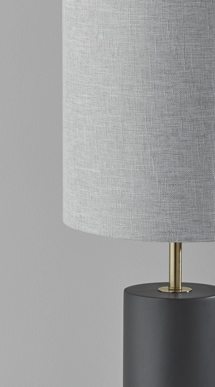 16" X 8" X 25.5" Brushed steel Metal Table Lamp
