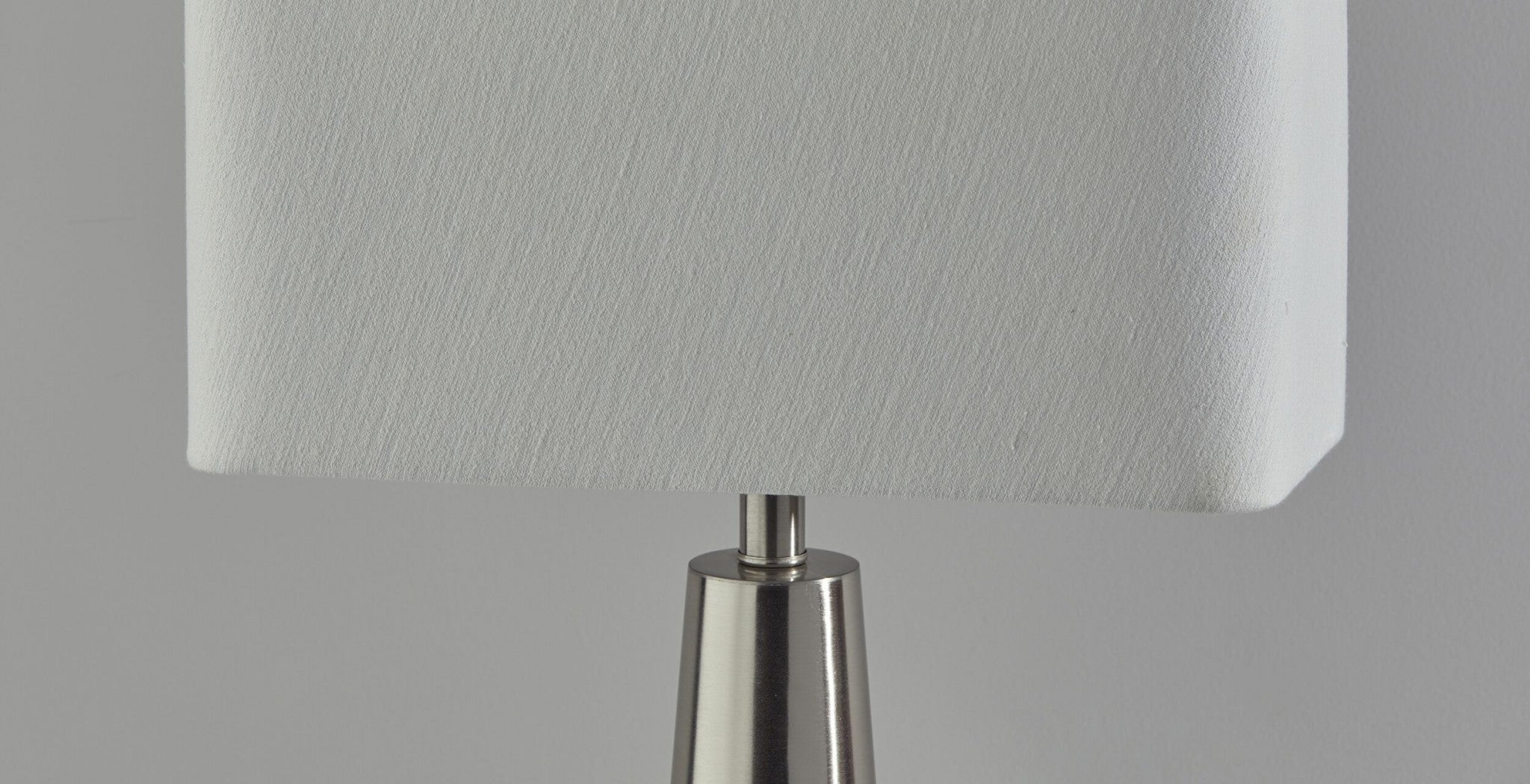 16" X 8" X 25.5" Brushed steel Metal Table Lamp