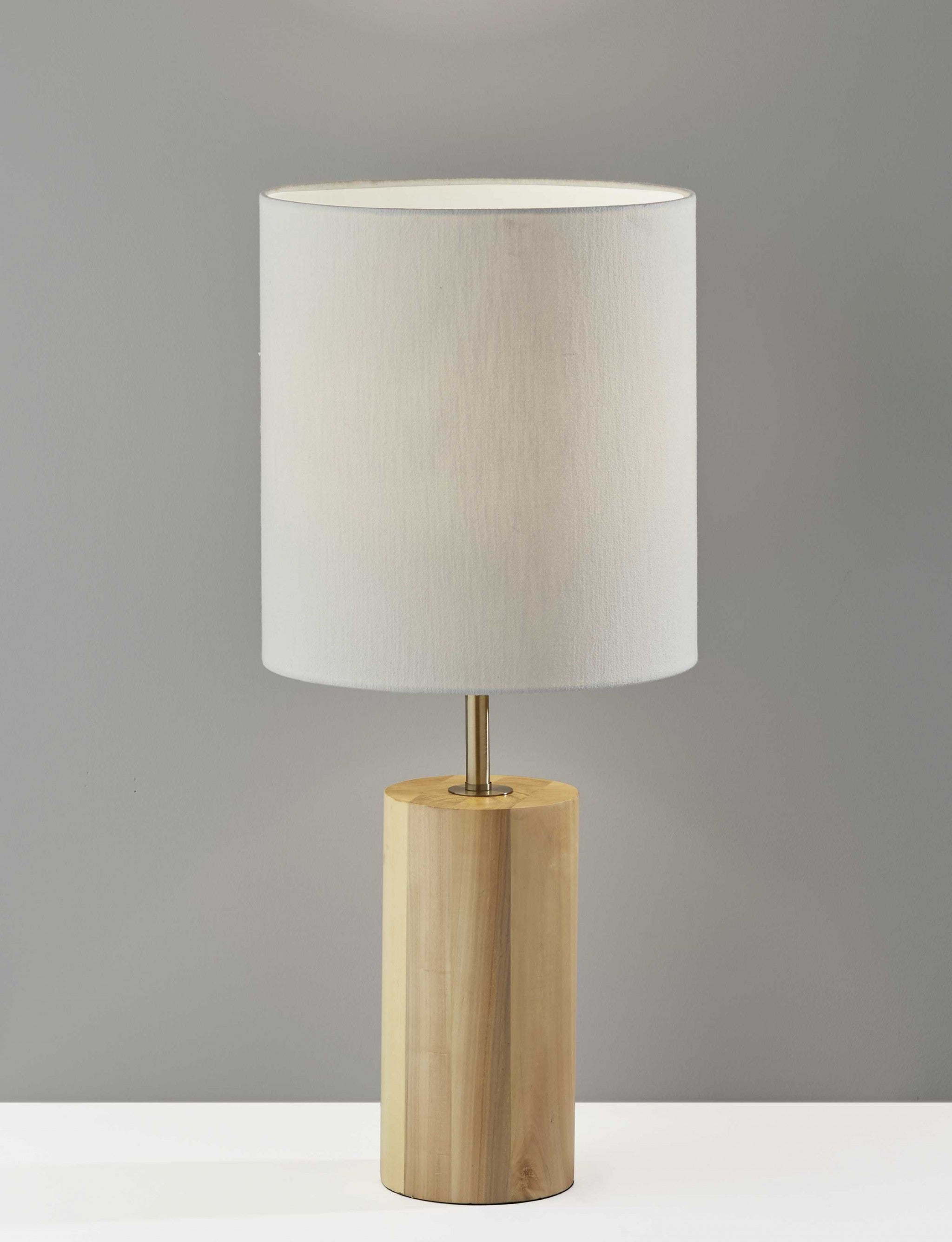 13" X 13" X 30.5" Natural Wood Table Lamp