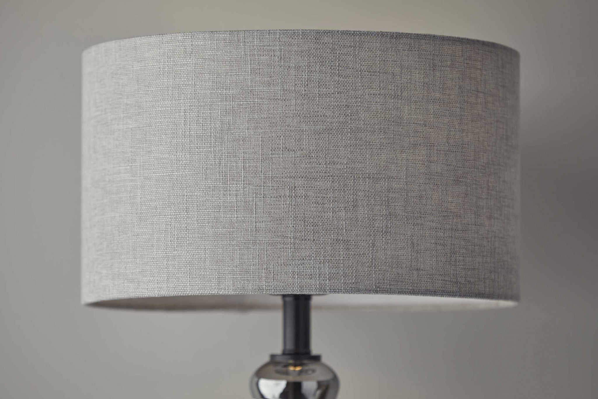 15" X 15" X 28.75" Black Glass Table Lamp