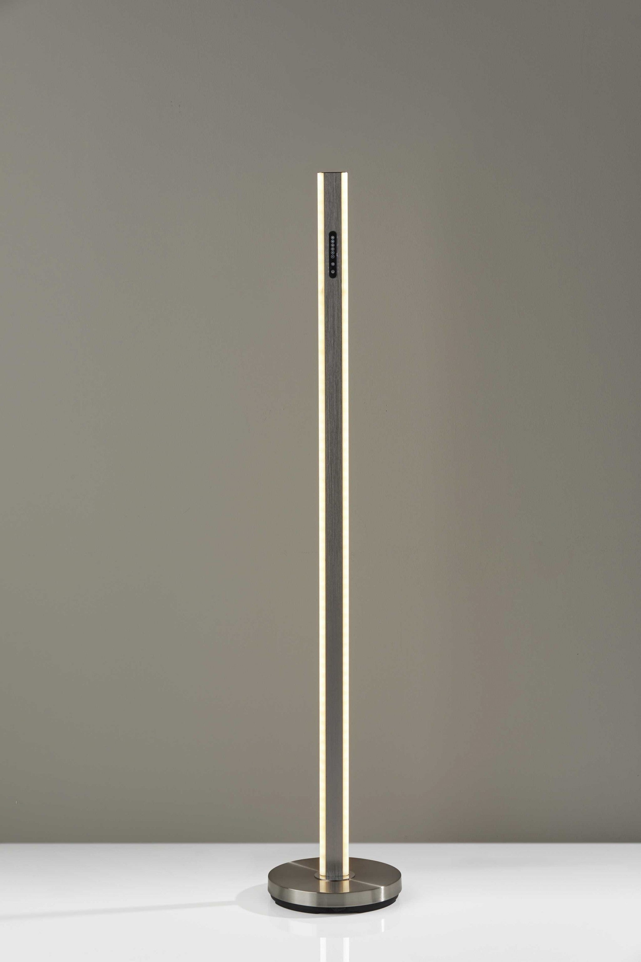 9.5" X 9.5" X 48.5" Brushed steel Metal LED Wall Washer