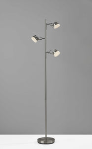 15" X 9" X 63.25" Brushed steel Metal LED Tree Lamp